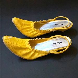 Miss Me Yellow slingback size 5.5